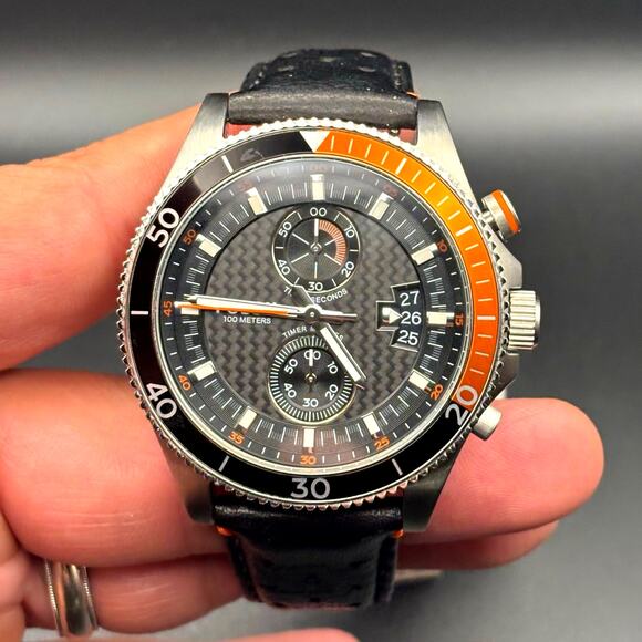 Fossil Wakefield Chronograph CH2953 Mens Stainless Steel Watch Black Dial 44mm - Picture 4 of 17